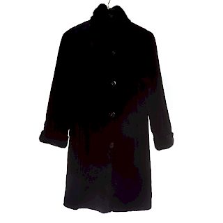 Black Sheared Mink Reversible Coat