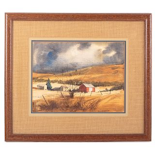 Will Wilson. Two Framed Watercolors