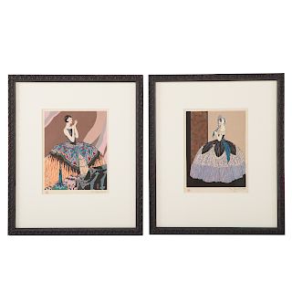 Gilbert Rumbold. Two Framed Color Woodcuts