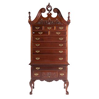 Chippendale Style Cherry Highboy