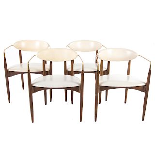 Set of Four IB Kofod-Larsen for Selig Arm Chairs