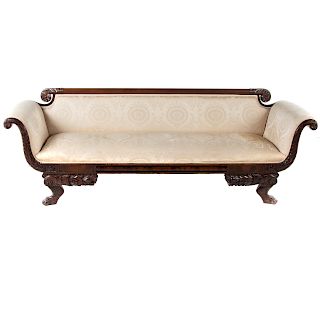 Classical Revival Mahogany Sofa