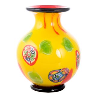 Murano Style Cased Glass Vase