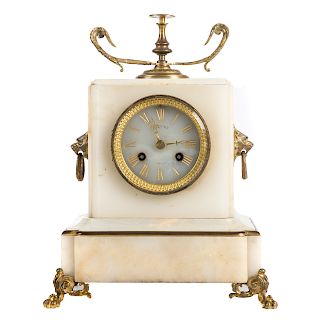 Requier Napoleon III Marble Mantel Clock