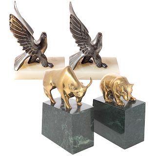 Two Pairs Decorative Book Ends