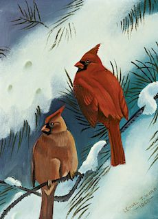 Lemuel T. Ward (1896-1984) Two Bird Paintings   