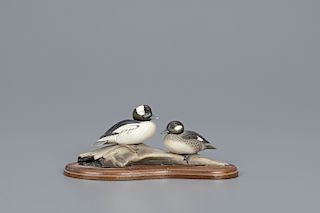 Miniature Bufflehead Pair, Oliver "Tuts" Lawson (b. 1938)