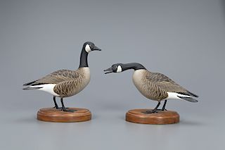 Standing One-Third-Size Goose Pair, Oliver "Tuts" Lawson (b. 1938)