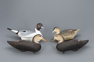 Pintail and Black Duck Decoys, Charlie "Speed" Joiner (1921-2015)
