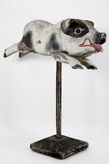 Antique Folk Art Flying Pig