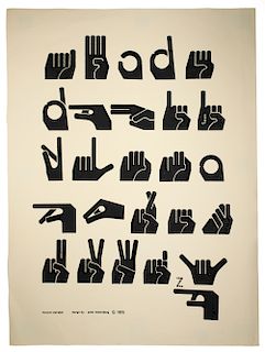Original Stylized ASL Alphabet Poster