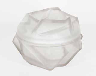 Kopp Glass Cubist  Powder Jar