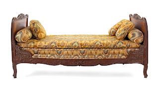 A French Provincial Walnut Daybed