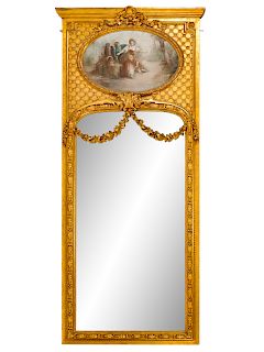 A Louis XV Style Trumeau Mirror