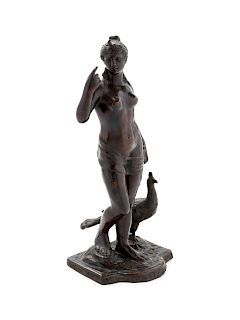 A Continental Bronze Figure of Diana
