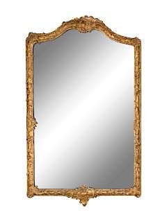 A Continental Style Gilt Gesso Mirror