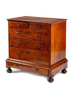 A George III Inlaid Mahogany Chest on Stand