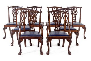 A Set of George III Style Mahogany Dining Chairs 