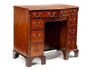 A George III Mahogany Kneehole Desk 