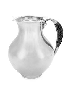 A Danish Silver Water Pitcher