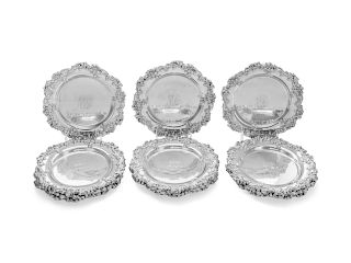 A Set of Twelve American Silver Bread Plates