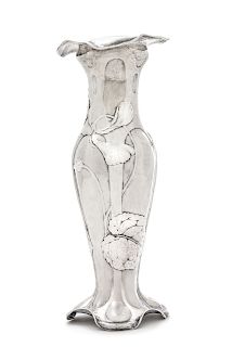 A Gorham Martelé Silver Vase