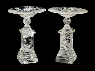 A Pair of Rock Crystal Tazze 