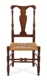 A Queen Anne Maple Side Chair
