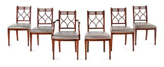 A Set of Six Federal Mahogany Dining Chairs