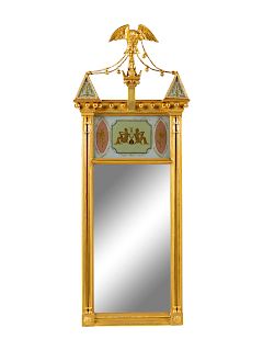 A Federal Giltwood and Églomisé Mirror
