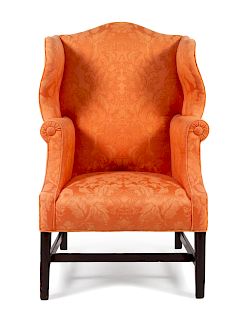 A Chippendale Mahogany Wing Chair 
