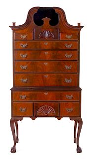 A Chippendale Mahogany Highboy