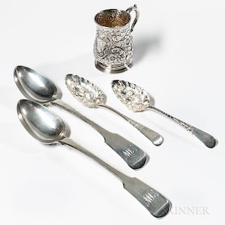 Group of Georgian Sterling Silver Tableware