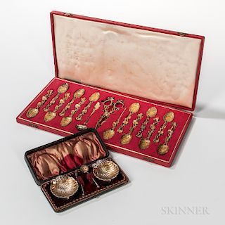 Two Boxed Sets of Silver Flatware