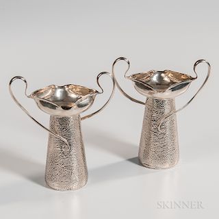Two Edward VII Sterling Silver Vases