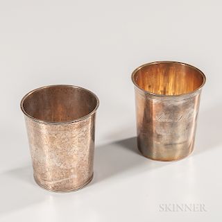 Two Continental Silver Beakers