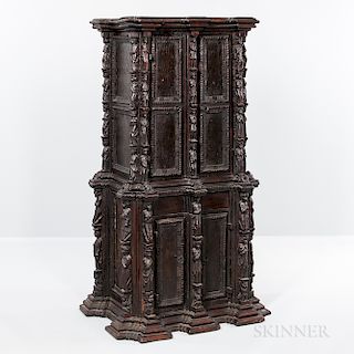Renaissance Revival Carved Walnut Cabinet