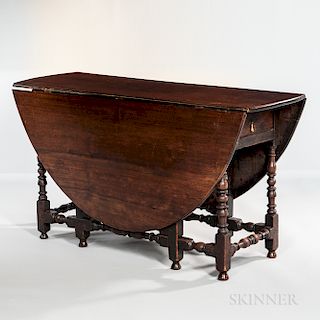 William and Mary Drop-leaf Gate-leg Table