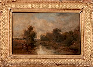 John Linnell (British, 1792–1882)  River Scene