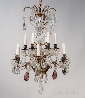 Diminutive Louis XV-style Twelve-light Chandelier