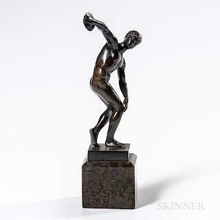 O. Opitz (German, 20th Century)    Bronze Model of a Discus Thrower