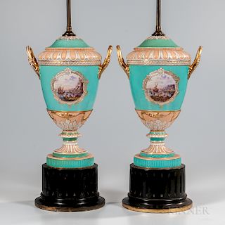 Pair of KPM Berlin Porcelain Vases