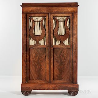 Biedermeier-style Walnut and Walnut-veneered Cabinet