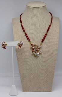 JEWELRY. Persian/Indian Style 22kt, Ruby, and