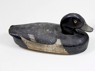 Vintage Carved and Painted Maine Black Duck Decoy