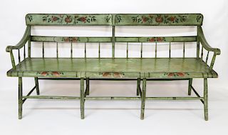 American Decorated Deacons Bench