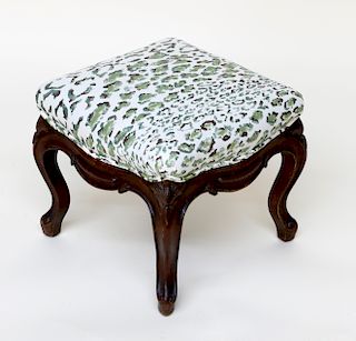Louis XV Style Upholstered Foot Stool