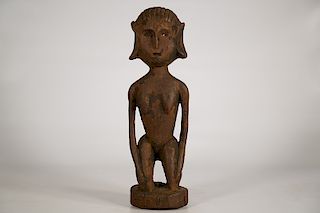 Nyamwezi Kneeling Female Sculpture 12"