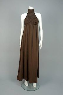 TRAINA BOUTIQUE SMOCKED MAXI DRESS, 1970s.