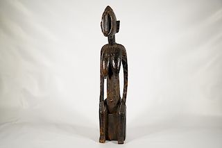 Bamana Female Sculpture with Intricate Detail 29"